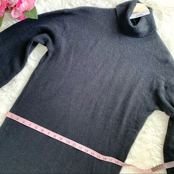 NEW J Crew Black Turtleneck Sweater Dress Supersoft Merino Alpaca NWT - Picture 14 of 16